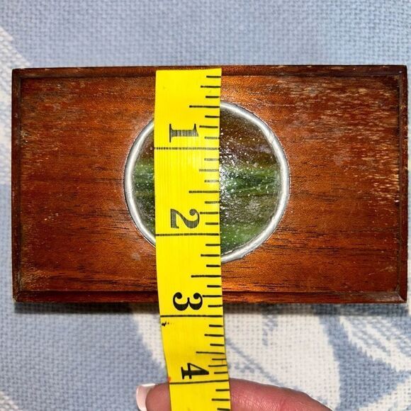 VINTAGE Handmade Hinged Wooden Jewelry Trinket Box - Picture 6 of 7